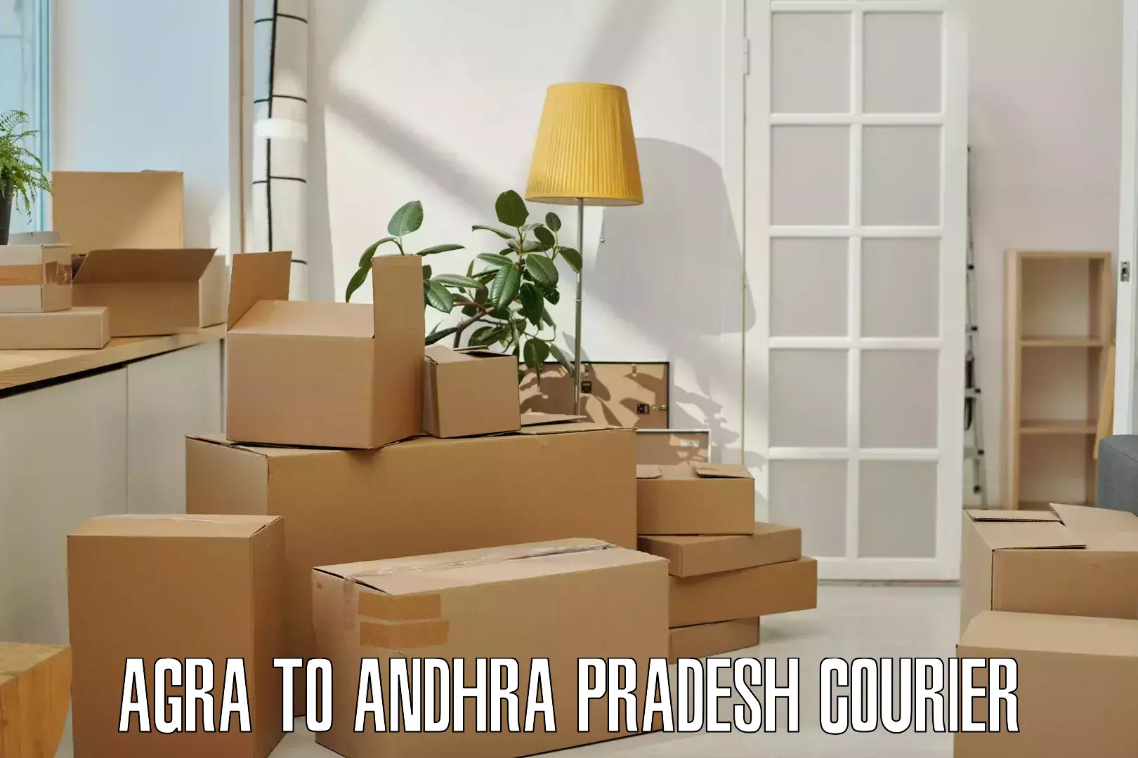 Overnight delivery services Agra to Konthamuru
