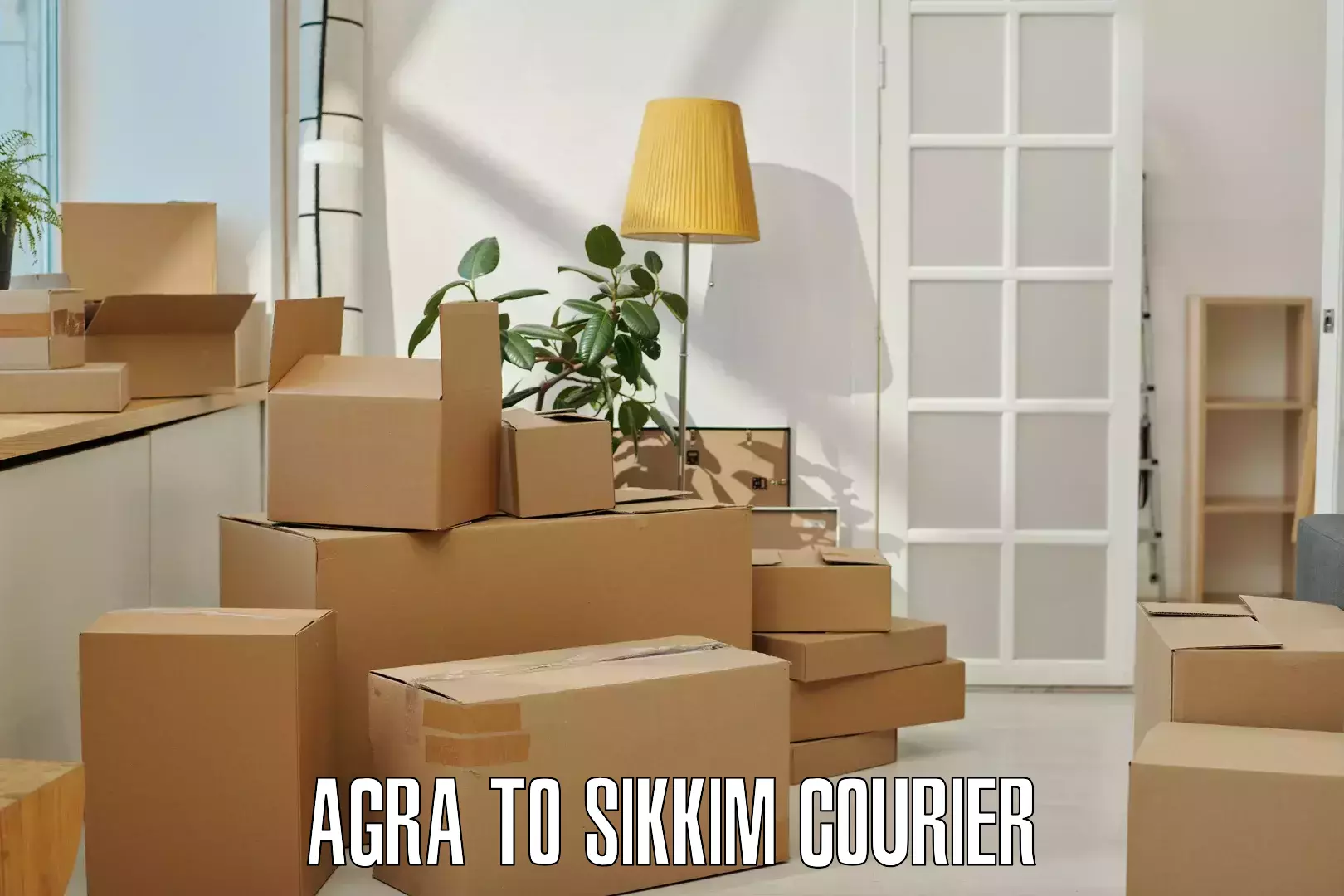 Door-to-door shipping Agra to Sikkim