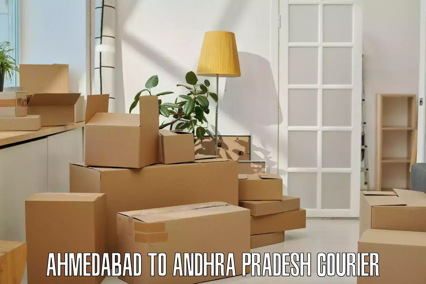 Courier service partnerships Ahmedabad to Gannavaram