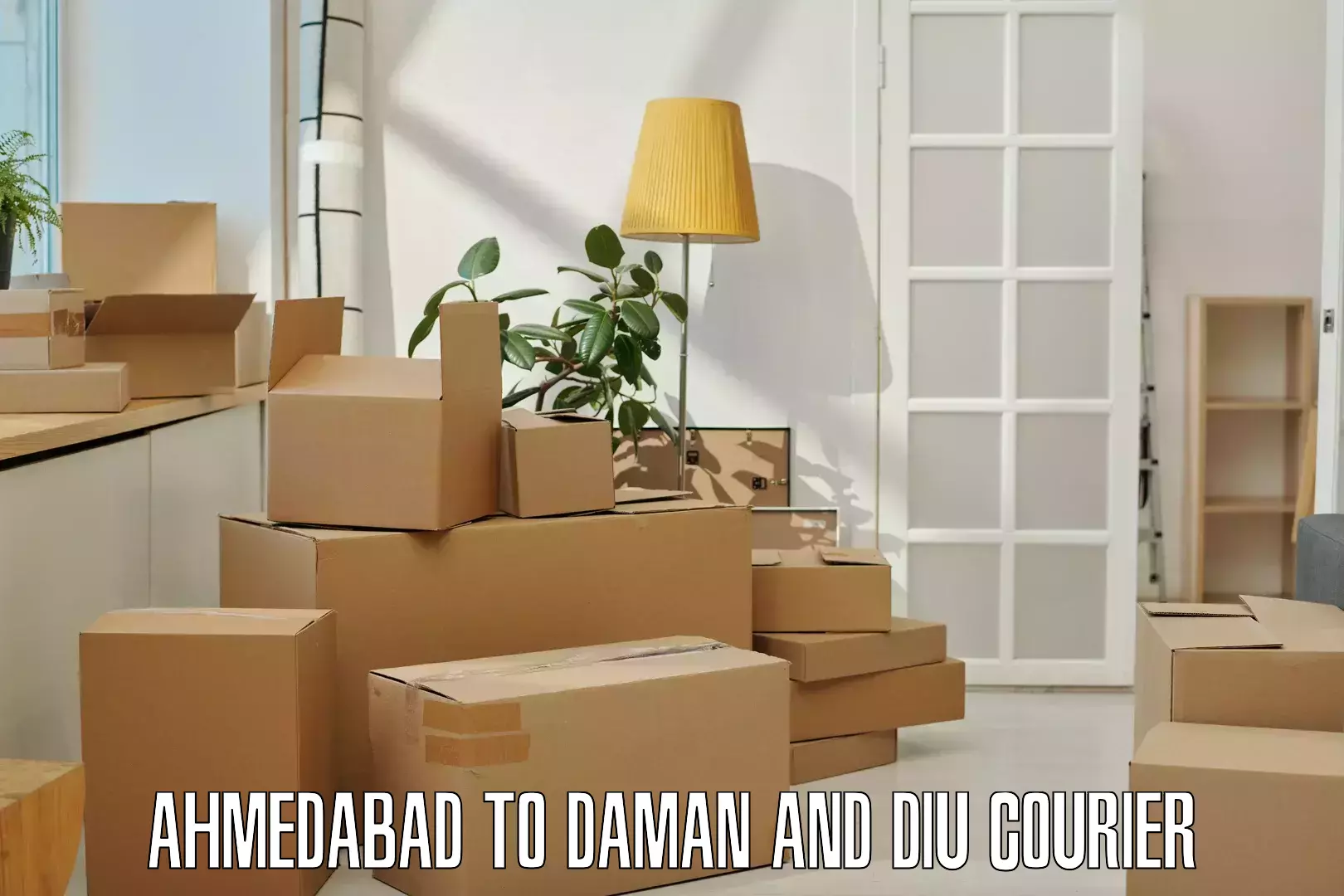 Courier membership Ahmedabad to Diu