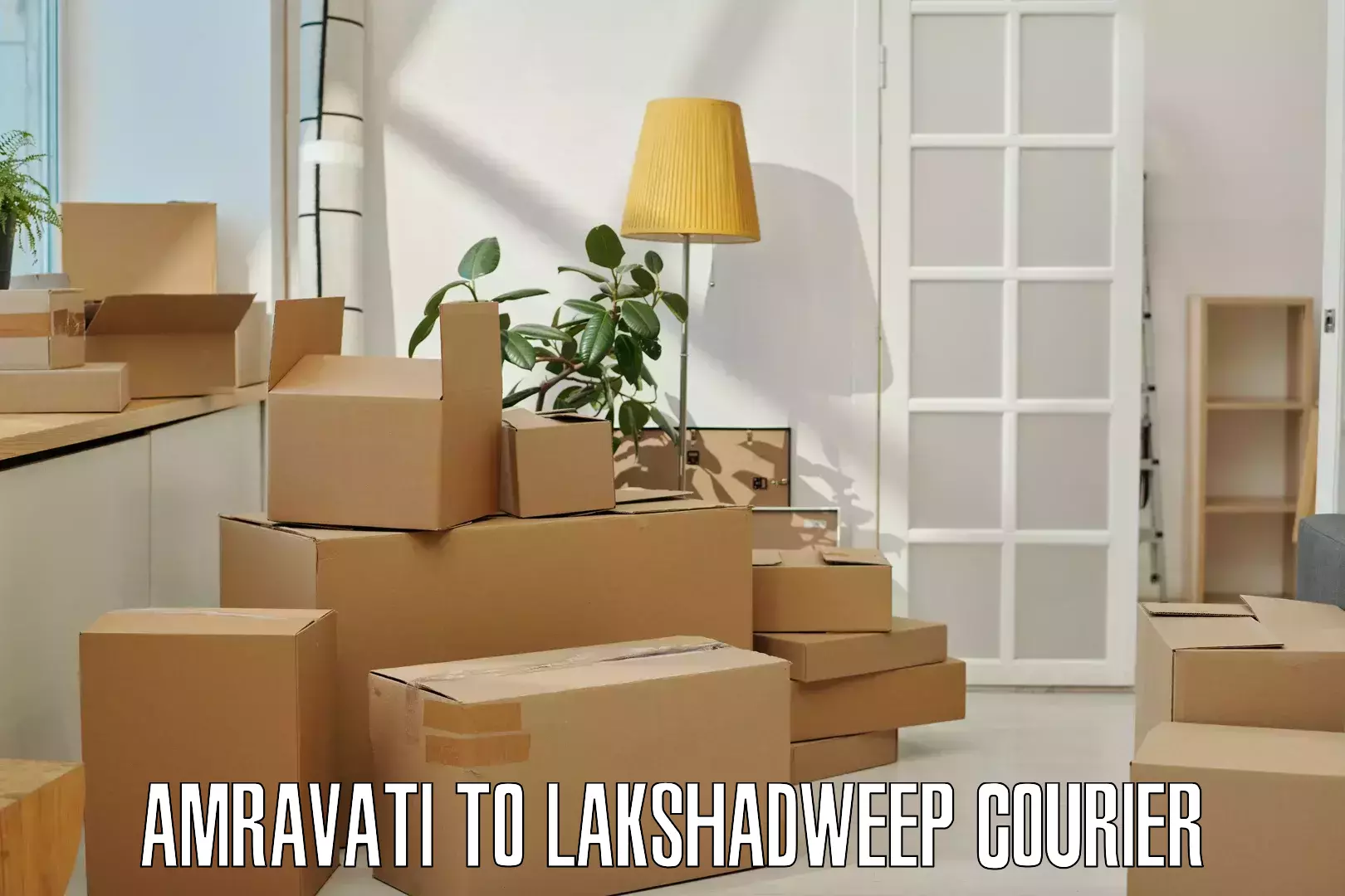 User-friendly courier app Amravati to Lakshadweep