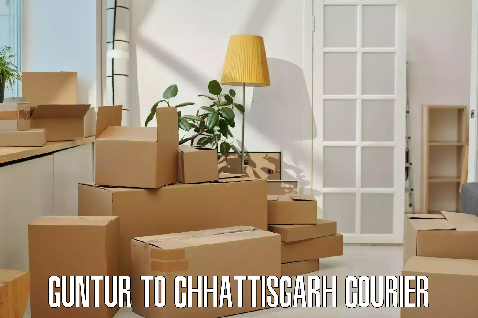 Affordable parcel rates Guntur to Surguja