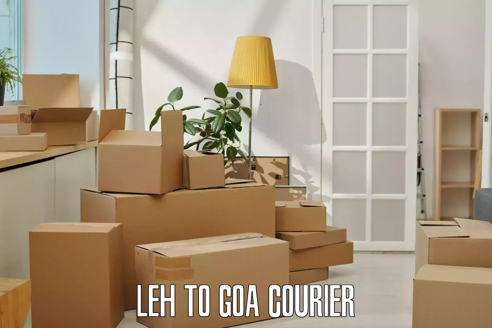 On-call courier service Leh to Panjim