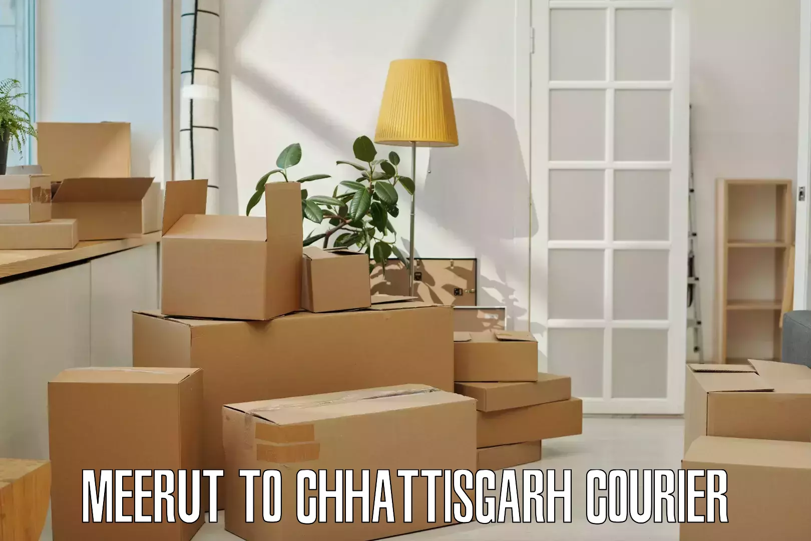 Efficient freight service Meerut to Raigarh Chhattisgarh