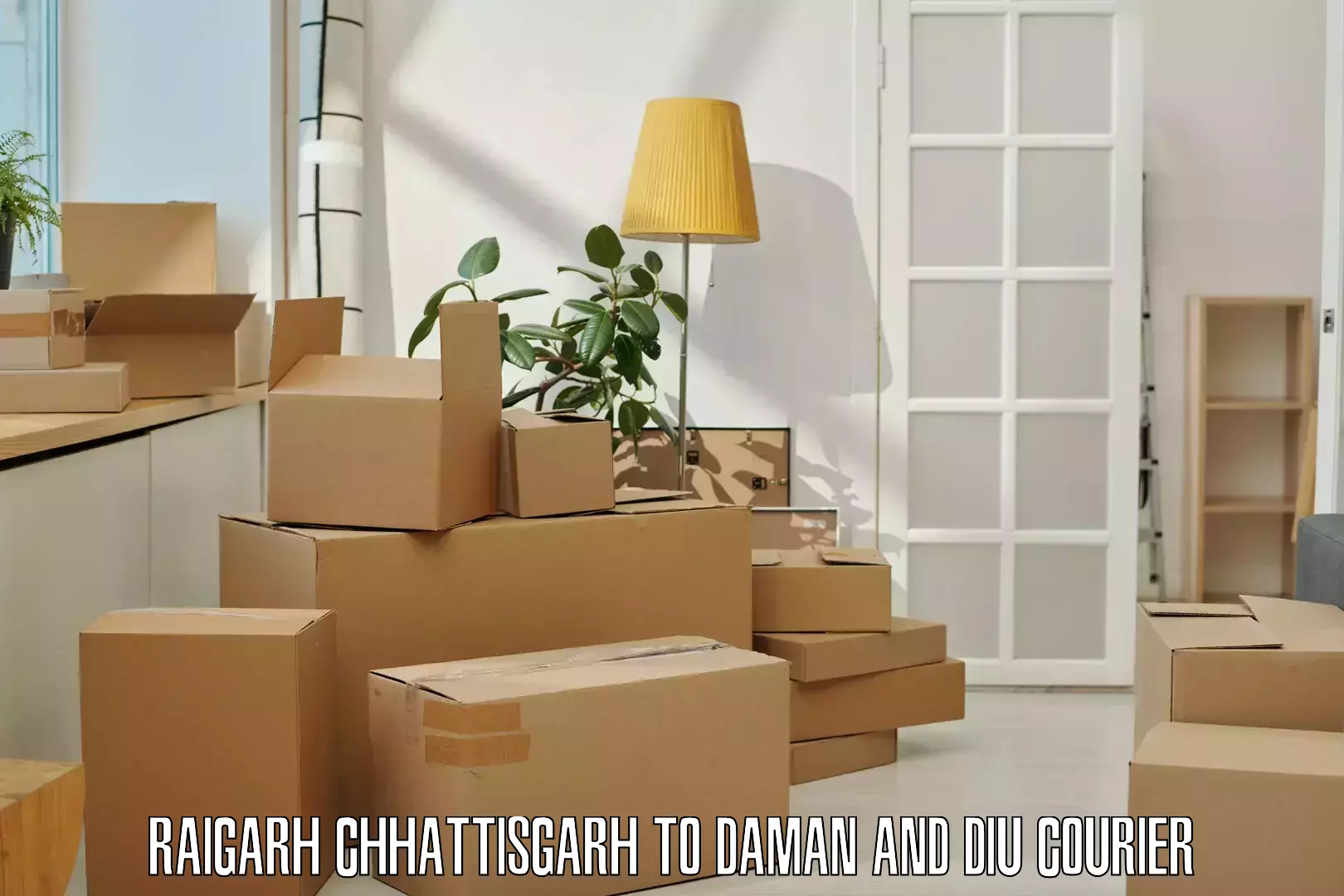 Cost-effective freight solutions Raigarh Chhattisgarh to Daman