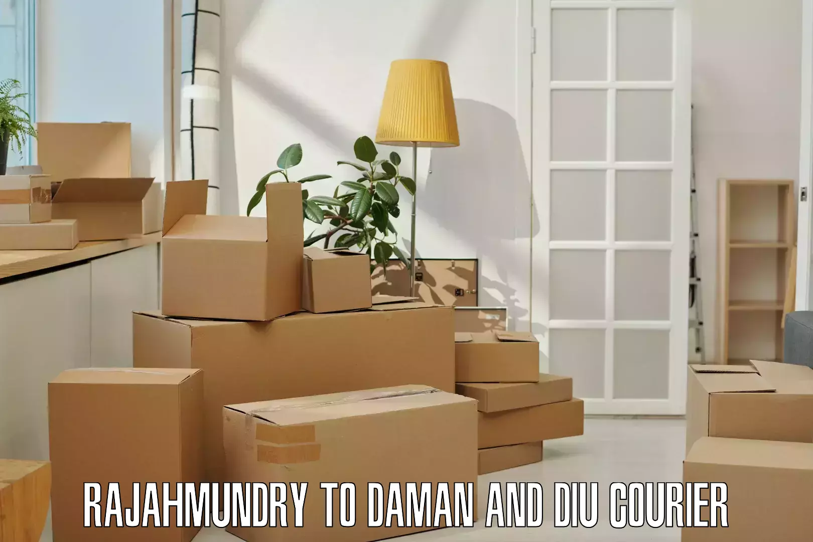 High value parcel delivery Rajahmundry to Diu