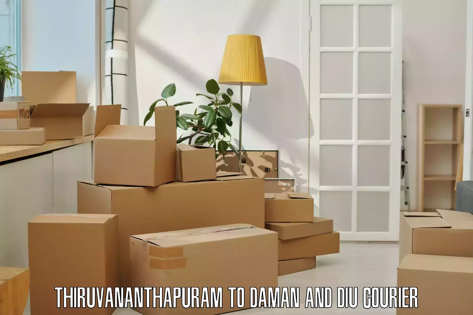 Parcel delivery automation Thiruvananthapuram to Daman