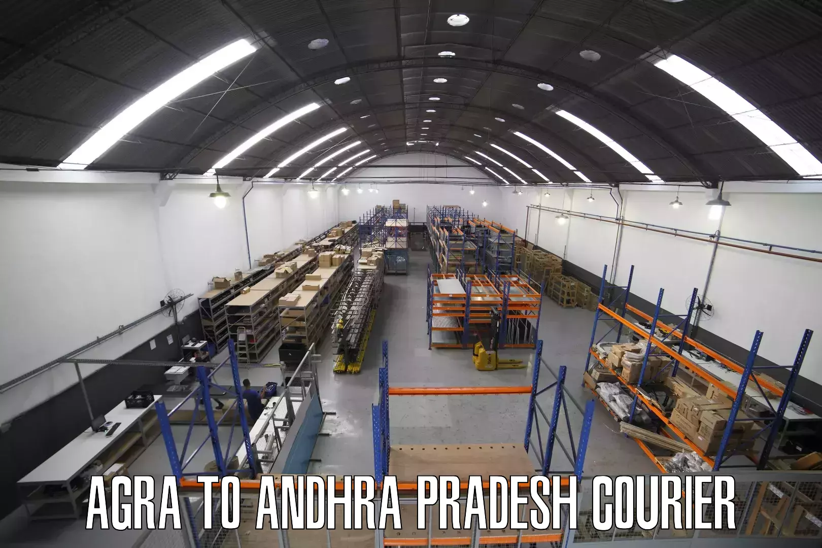 Parcel handling and care Agra to Machilipatnam