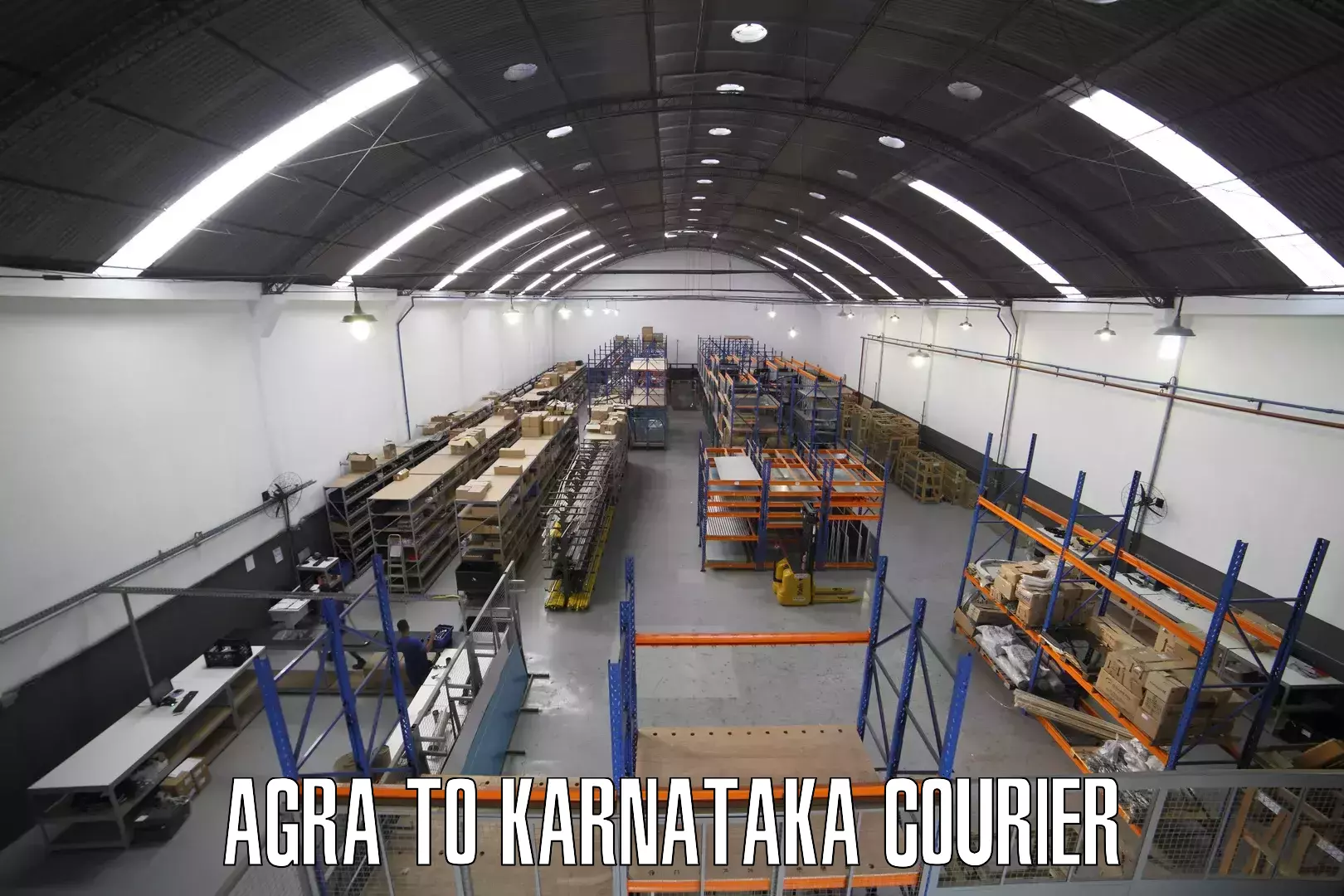 Parcel handling and care Agra to Karnataka