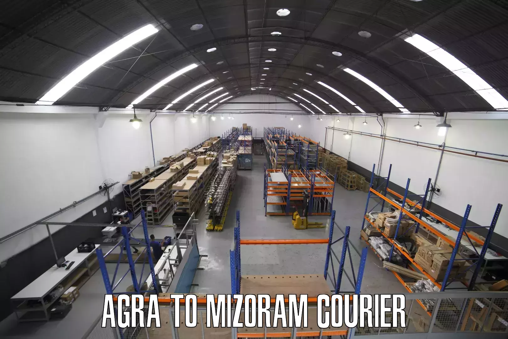 International logistics Agra to Mizoram