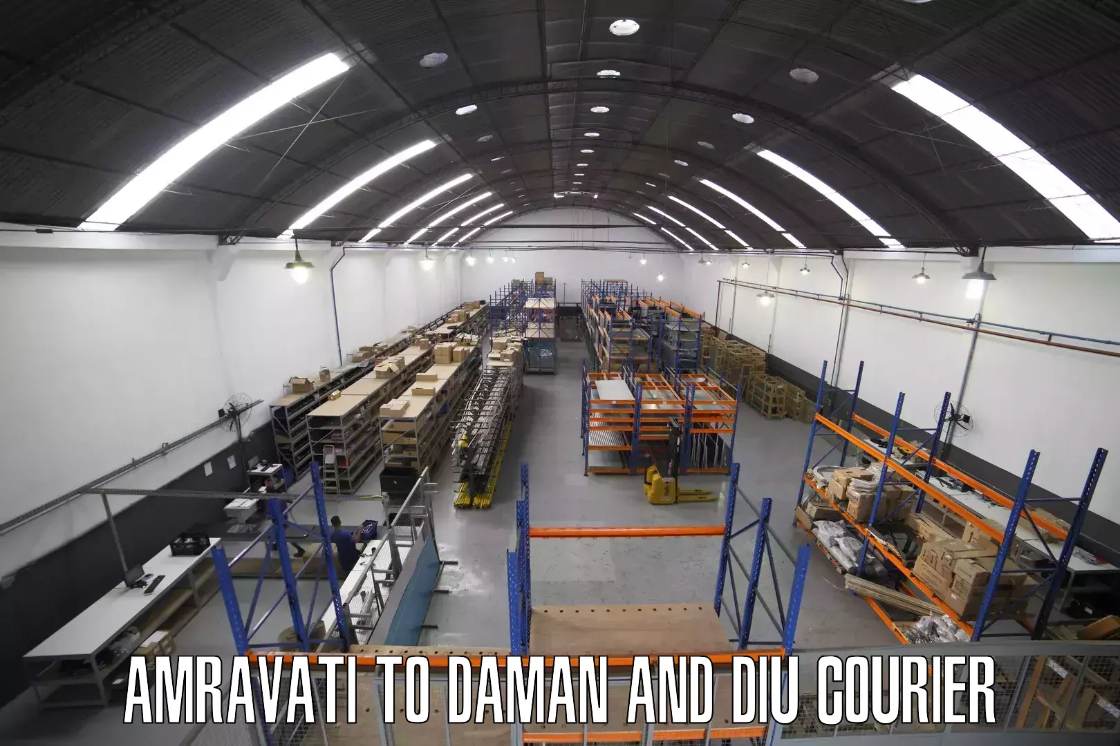 Advanced freight services Amravati to Daman