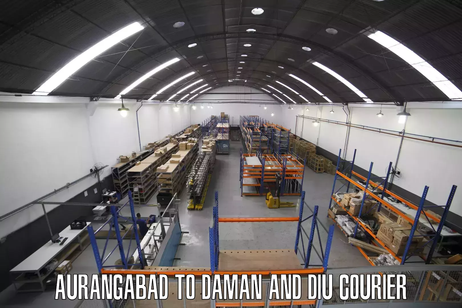 Efficient courier operations Aurangabad to Daman and Diu