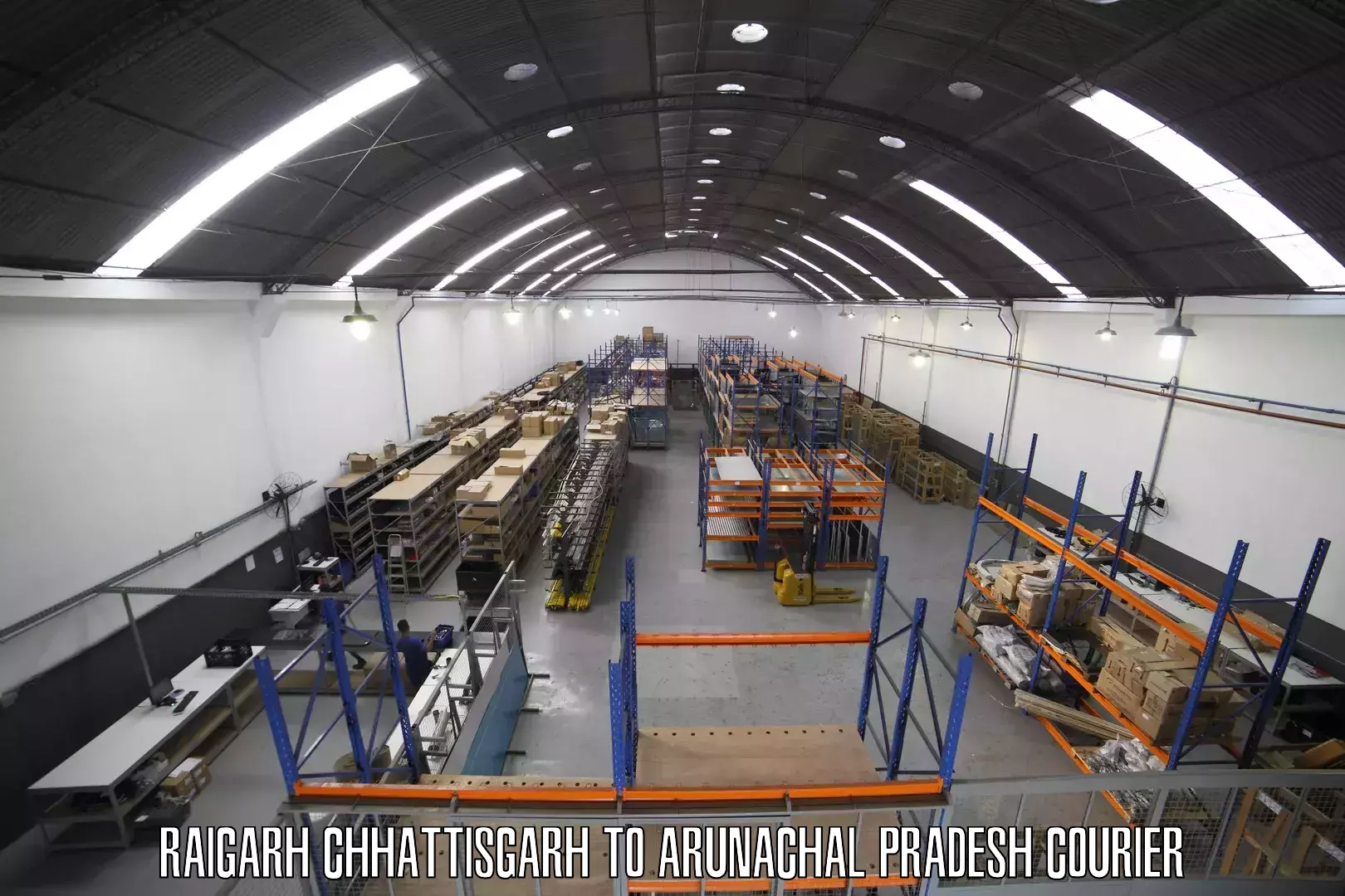 Global logistics network Raigarh Chhattisgarh to Kurung Kumey