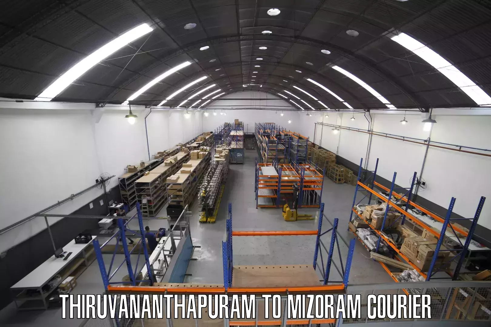 High-capacity parcel service Thiruvananthapuram to Aizawl