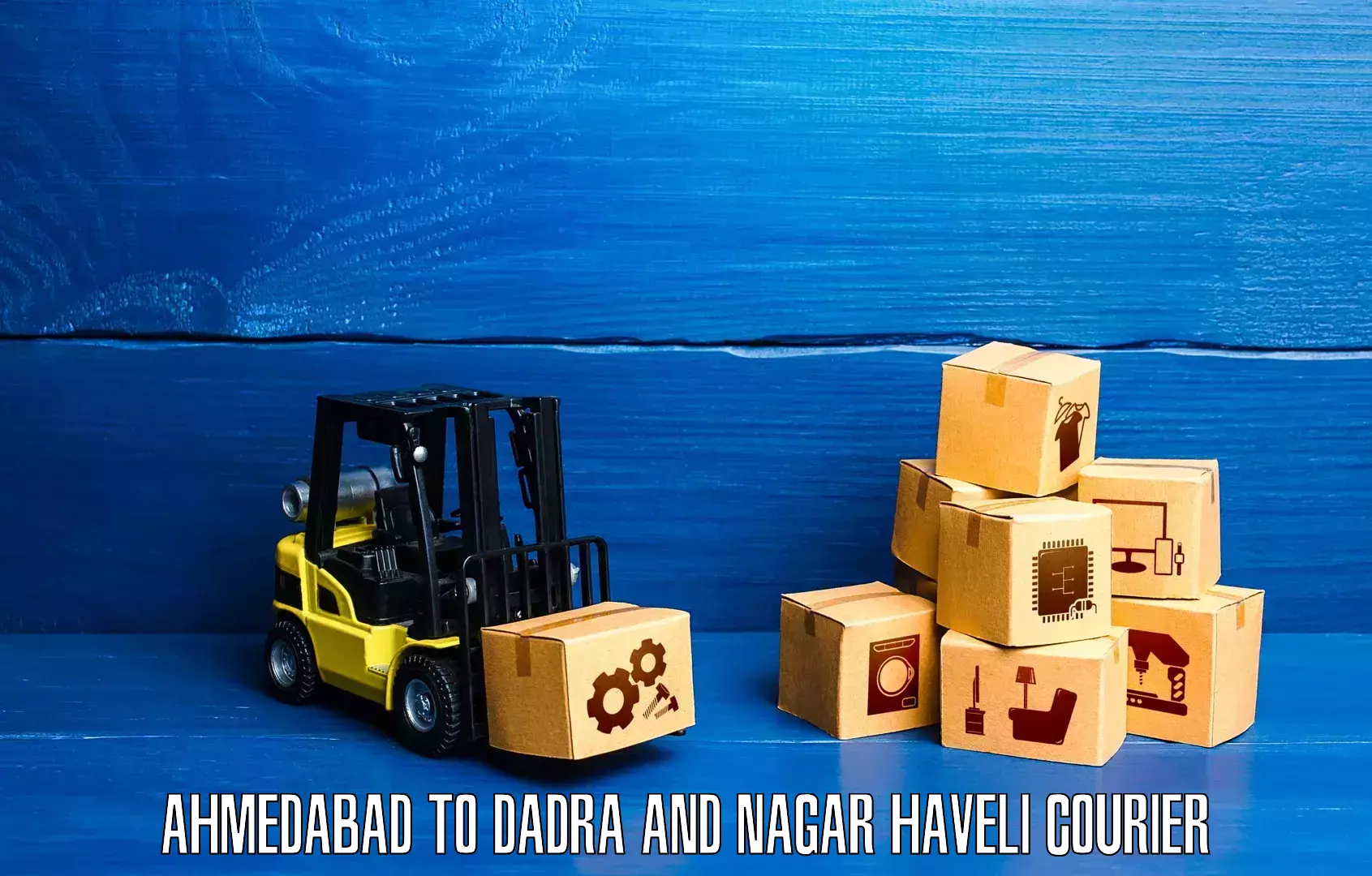 On-demand courier Ahmedabad to Dadra and Nagar Haveli