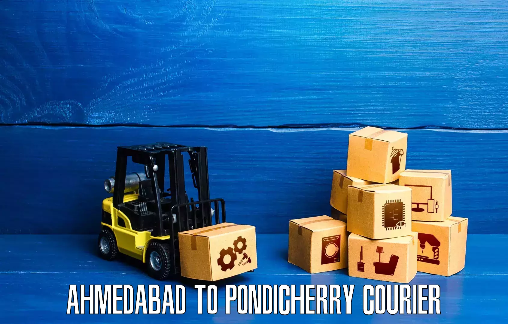 Commercial shipping rates Ahmedabad to Pondicherry