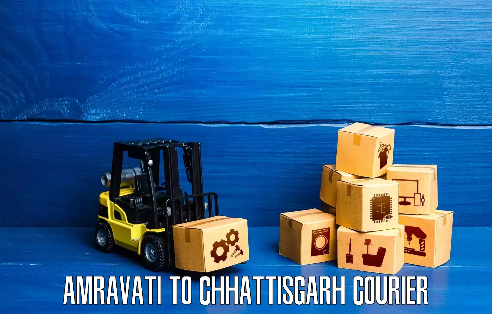 Comprehensive delivery network Amravati to Chhattisgarh