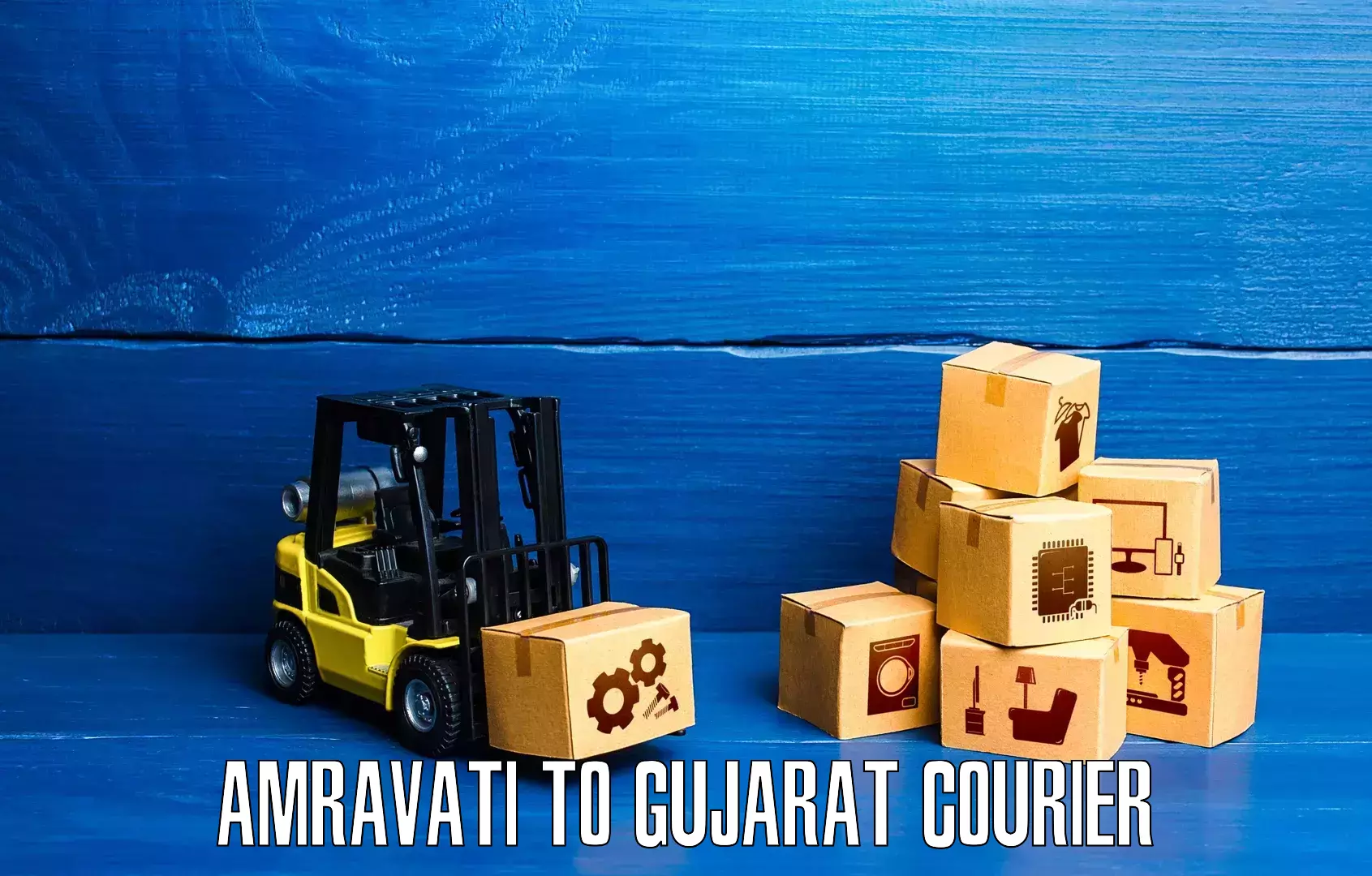 Courier service innovation Amravati to Surat