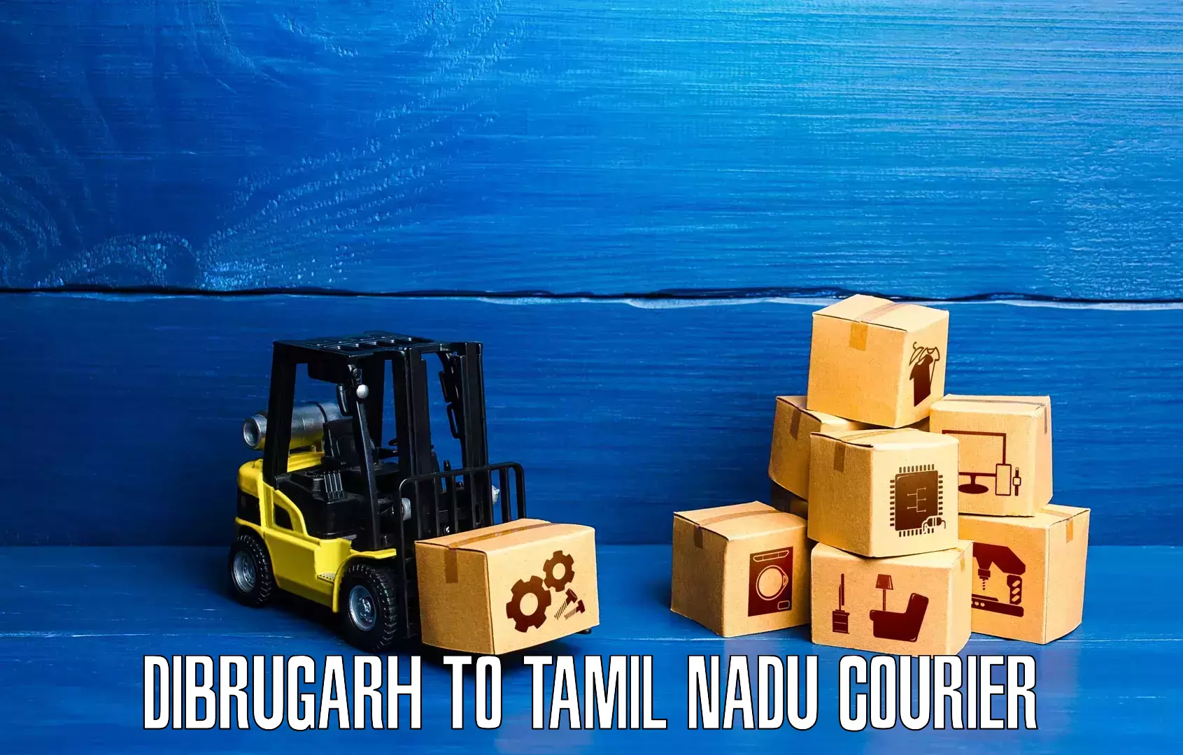 Express delivery capabilities Dibrugarh to Tamil Nadu