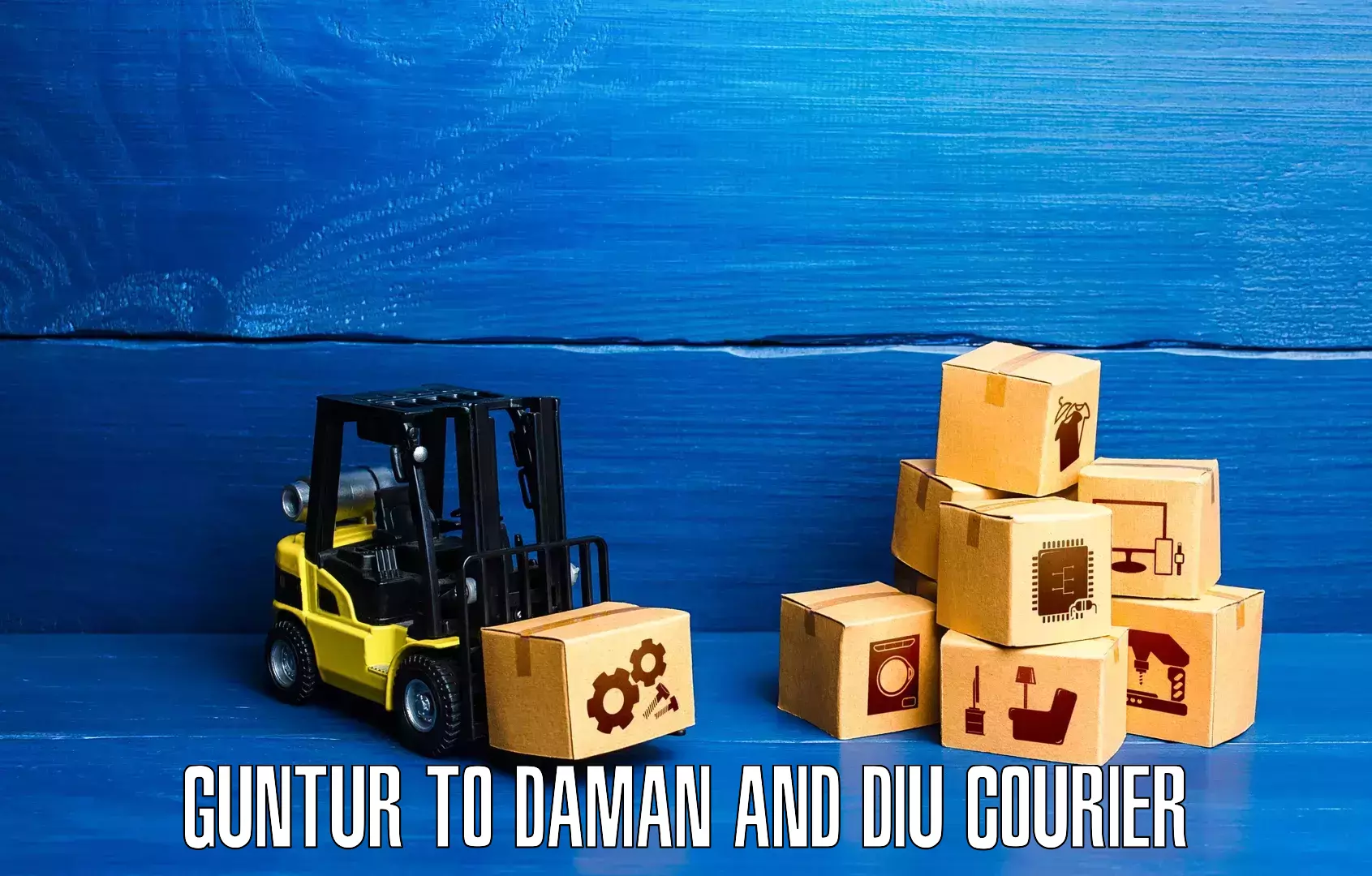 Doorstep delivery service Guntur to Daman and Diu