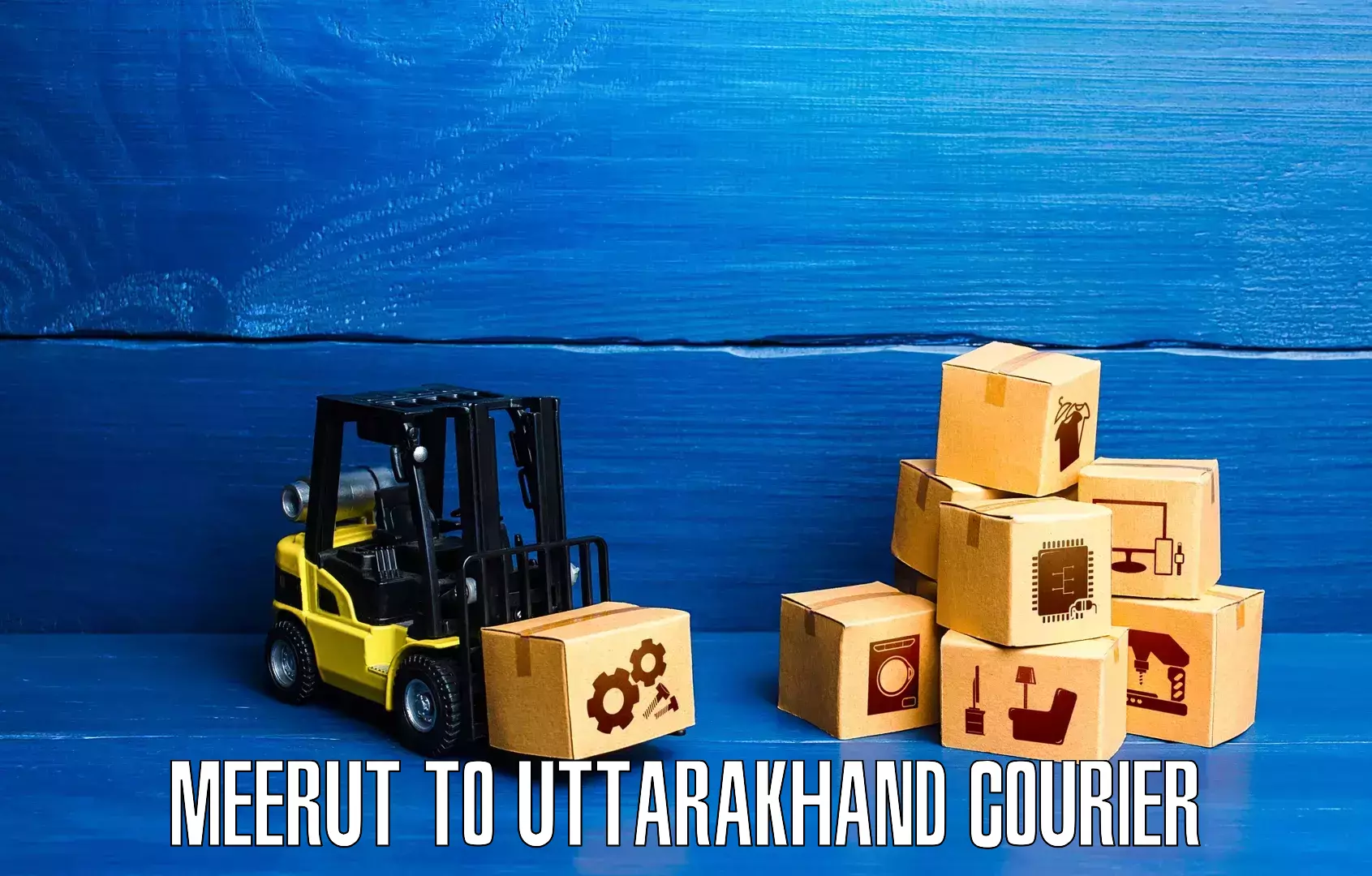 Weekend courier service Meerut to Uttarakhand