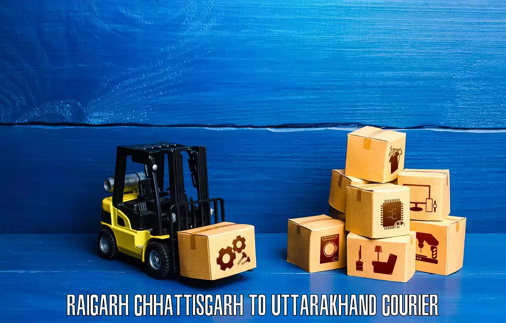 24-hour courier services Raigarh Chhattisgarh to Gairsain