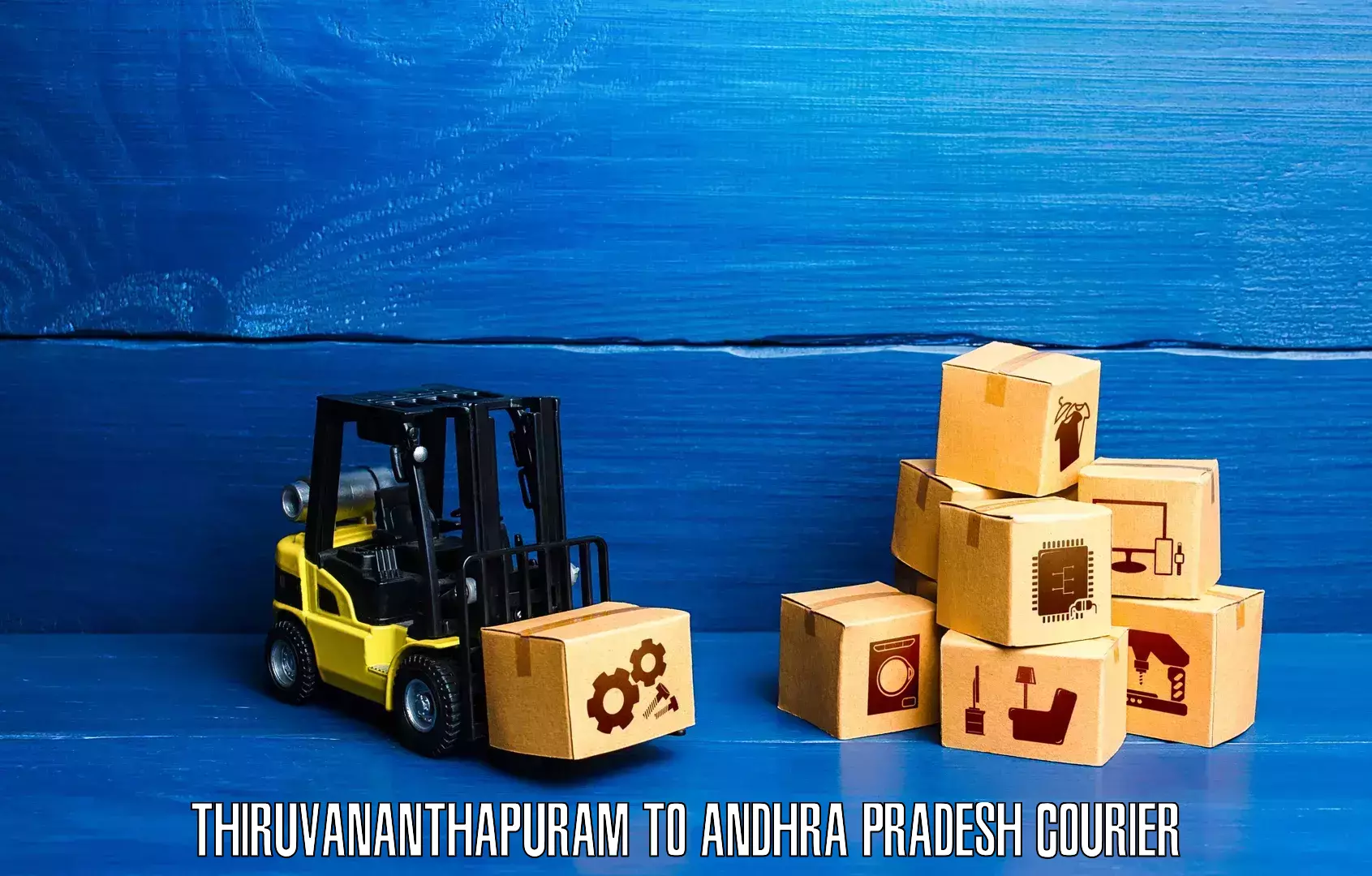 Delivery service partnership Thiruvananthapuram to Koneru Lakshmaiah Education Foundation University Vaddeswaram