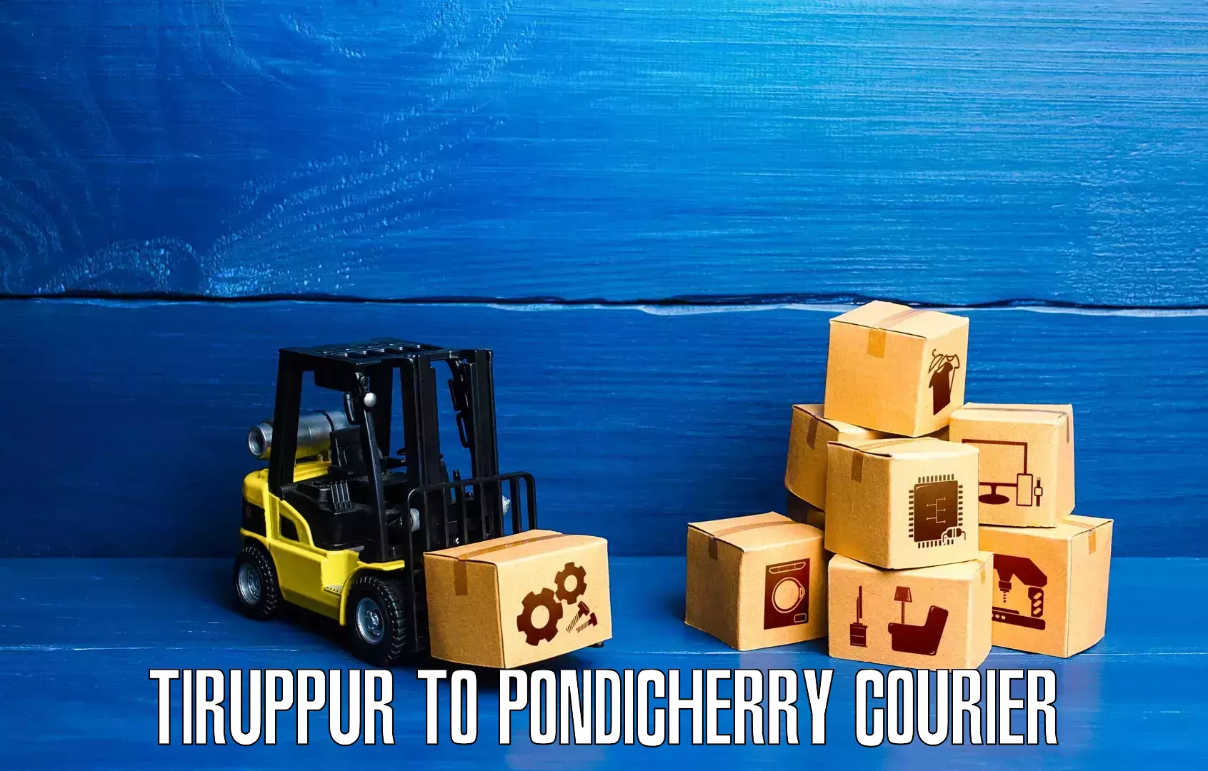 Delivery service partnership Tiruppur to Sri Balaji Vidyapeeth Mahatma Gandhi Medical College Campus Puducherry