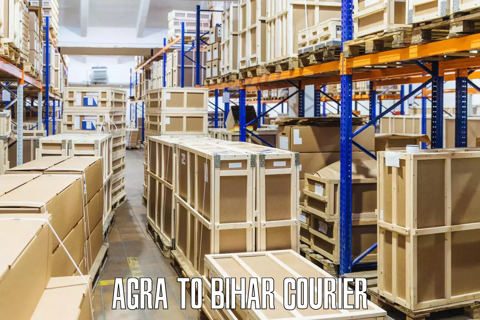 Courier app Agra to Laheriasarai