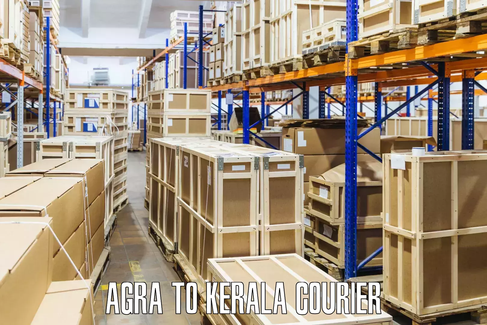 Express courier facilities in Agra to Alathur Malabar
