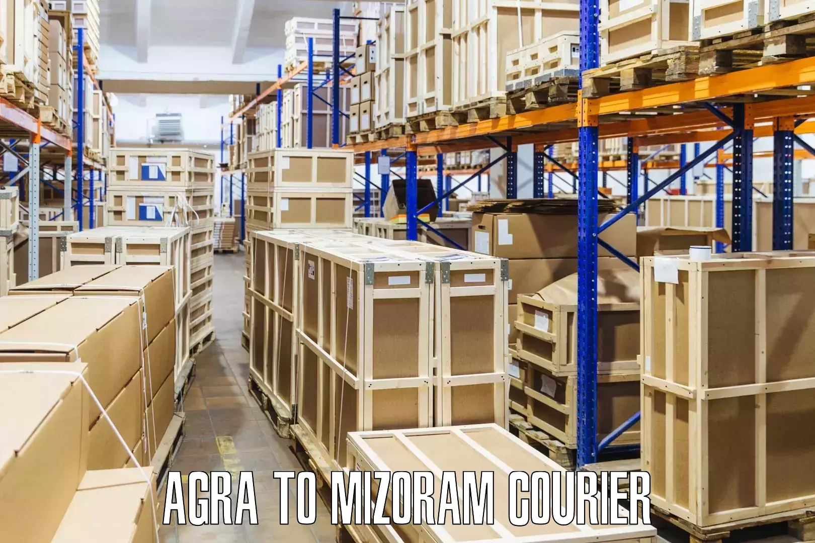 Versatile courier options Agra to Thenzawl