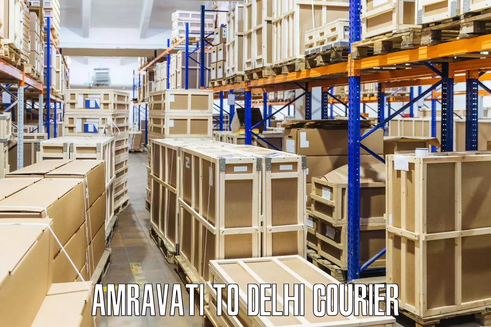 Advanced shipping technology Amravati to Delhi