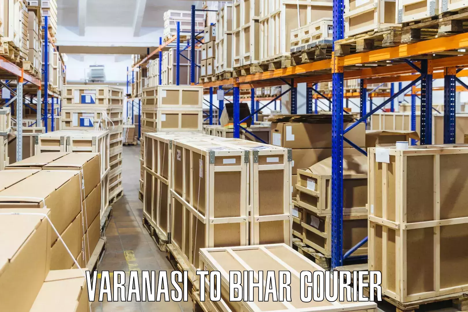 Full-service courier options Varanasi to Nalanda