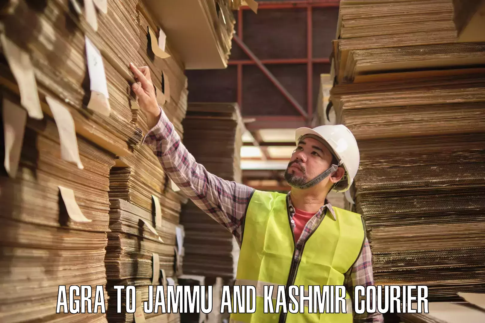 Courier dispatch services in Agra to Jammu and Kashmir
