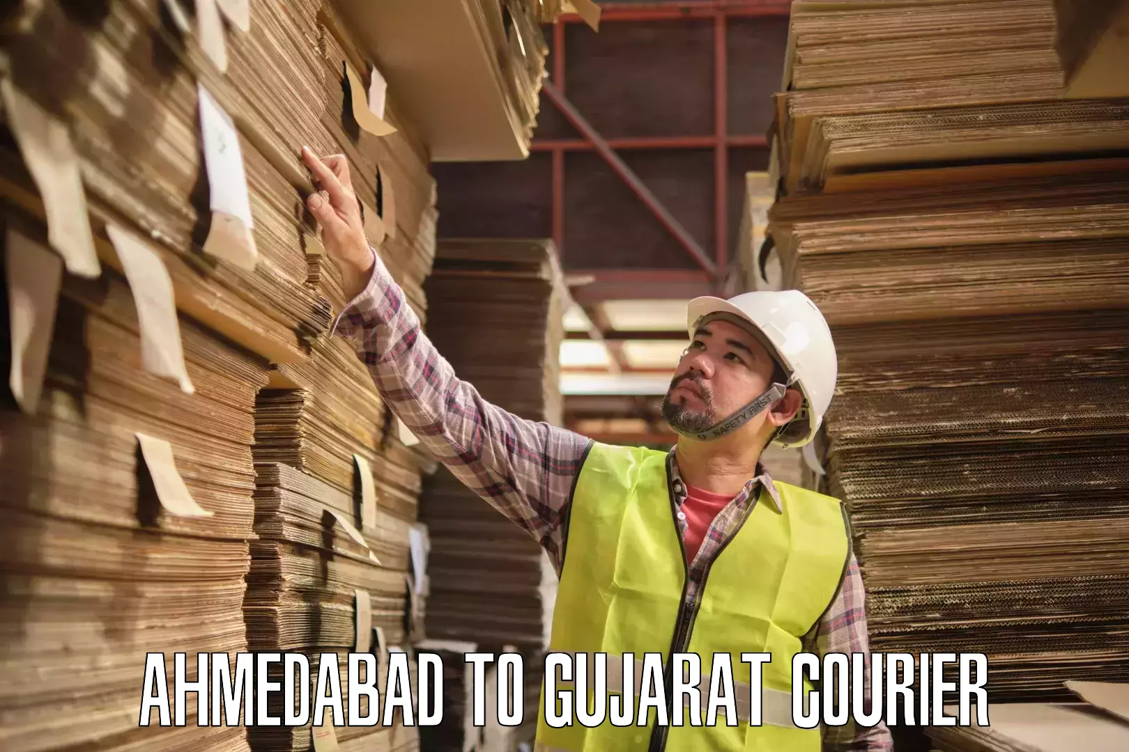 Courier dispatch services Ahmedabad to Jamjodhpur