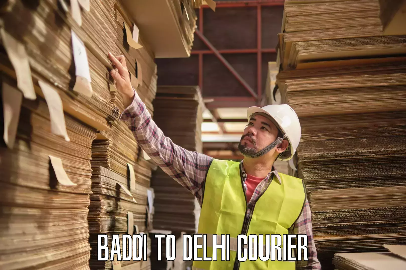 Automated parcel services Baddi to Jawaharlal Nehru University New Delhi