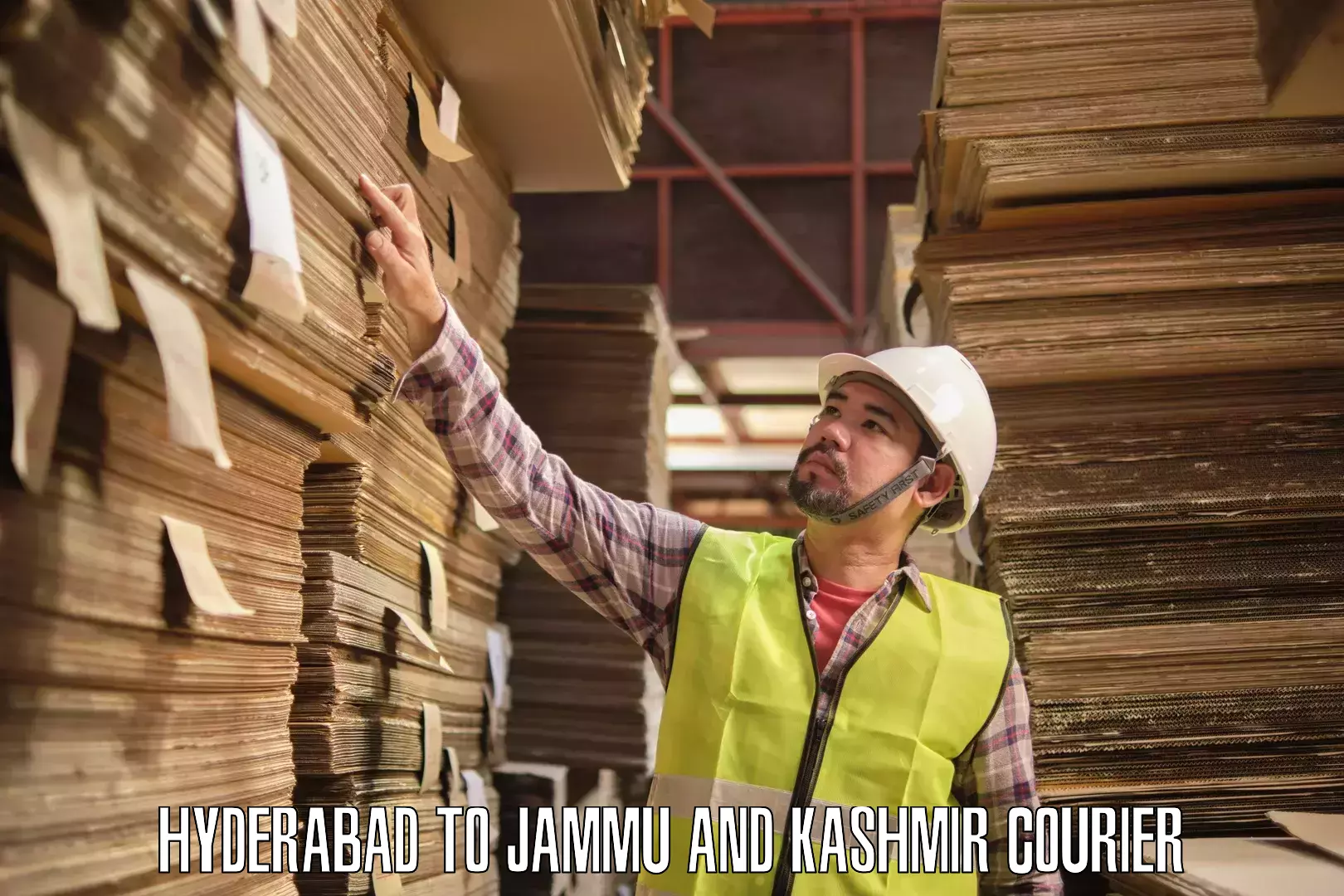 High-speed parcel service Hyderabad to Jammu and Kashmir