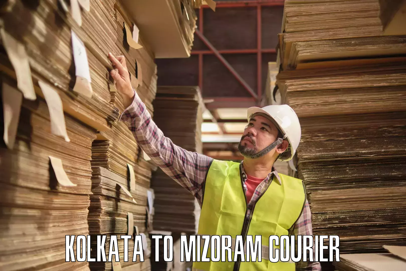 Courier dispatch services Kolkata to Thenzawl