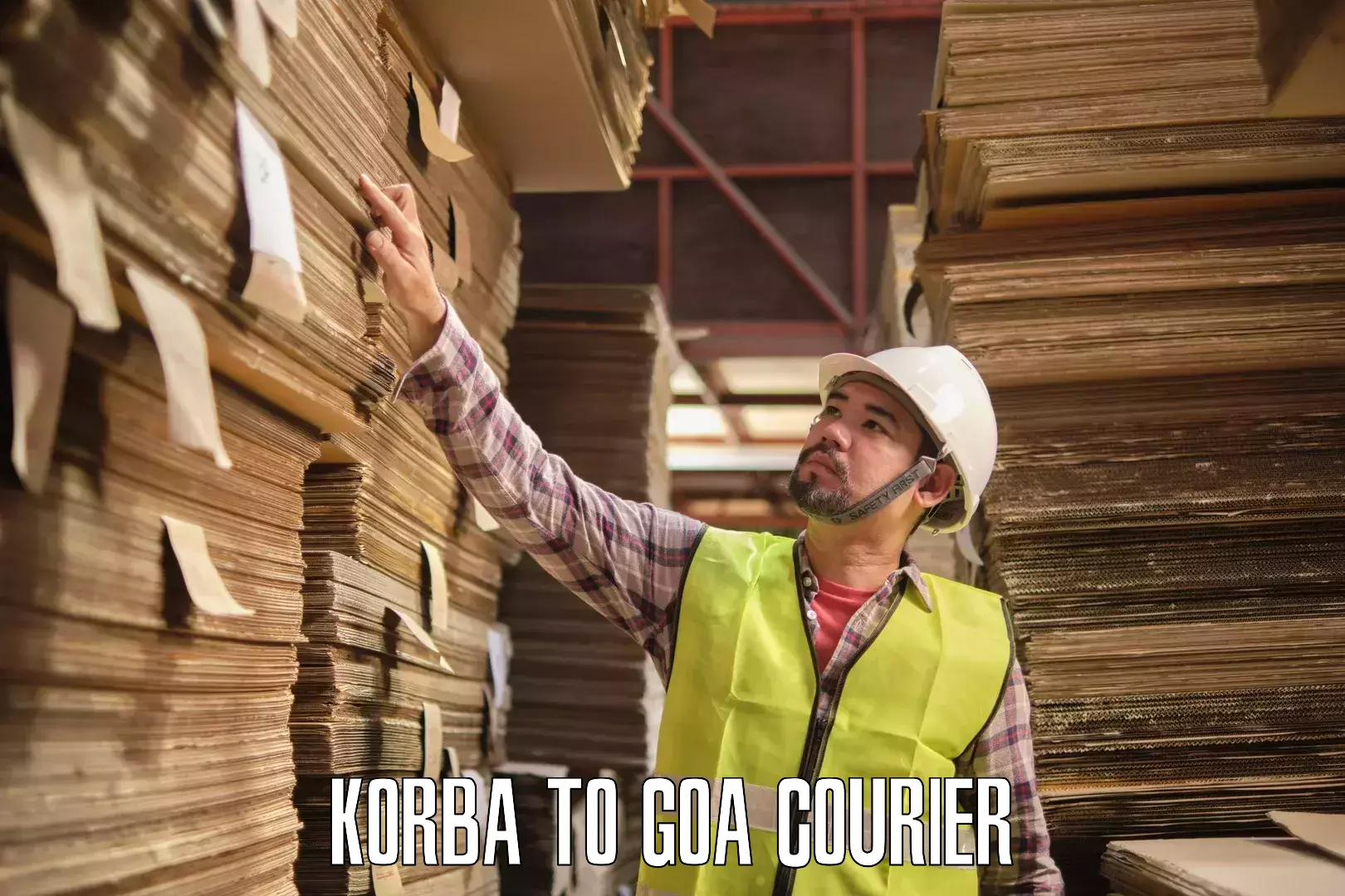 Professional courier handling in Korba to Goa