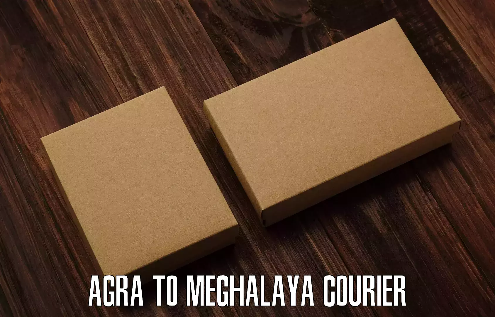 Custom courier packaging Agra to Nongstoin