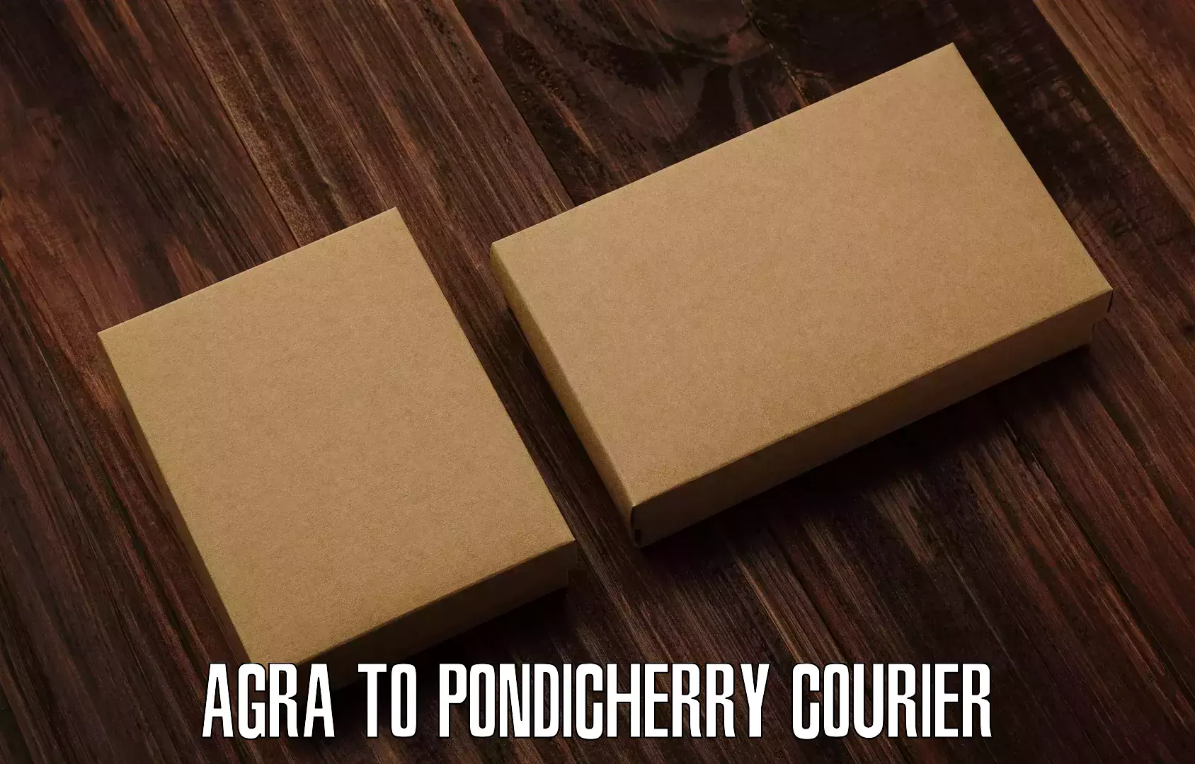 Return courier service Agra to NIT Puducherry