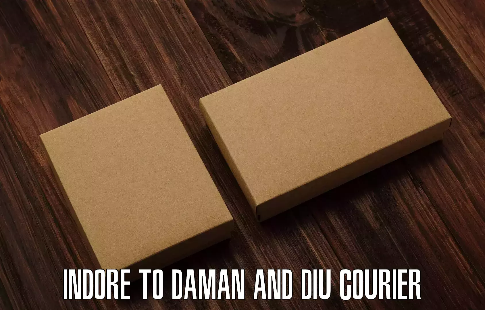 Air courier services Indore to Daman