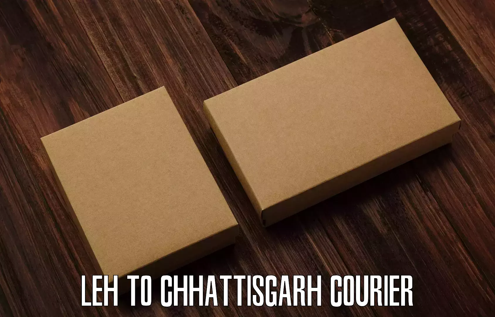 Multi-service courier options Leh to Chhattisgarh