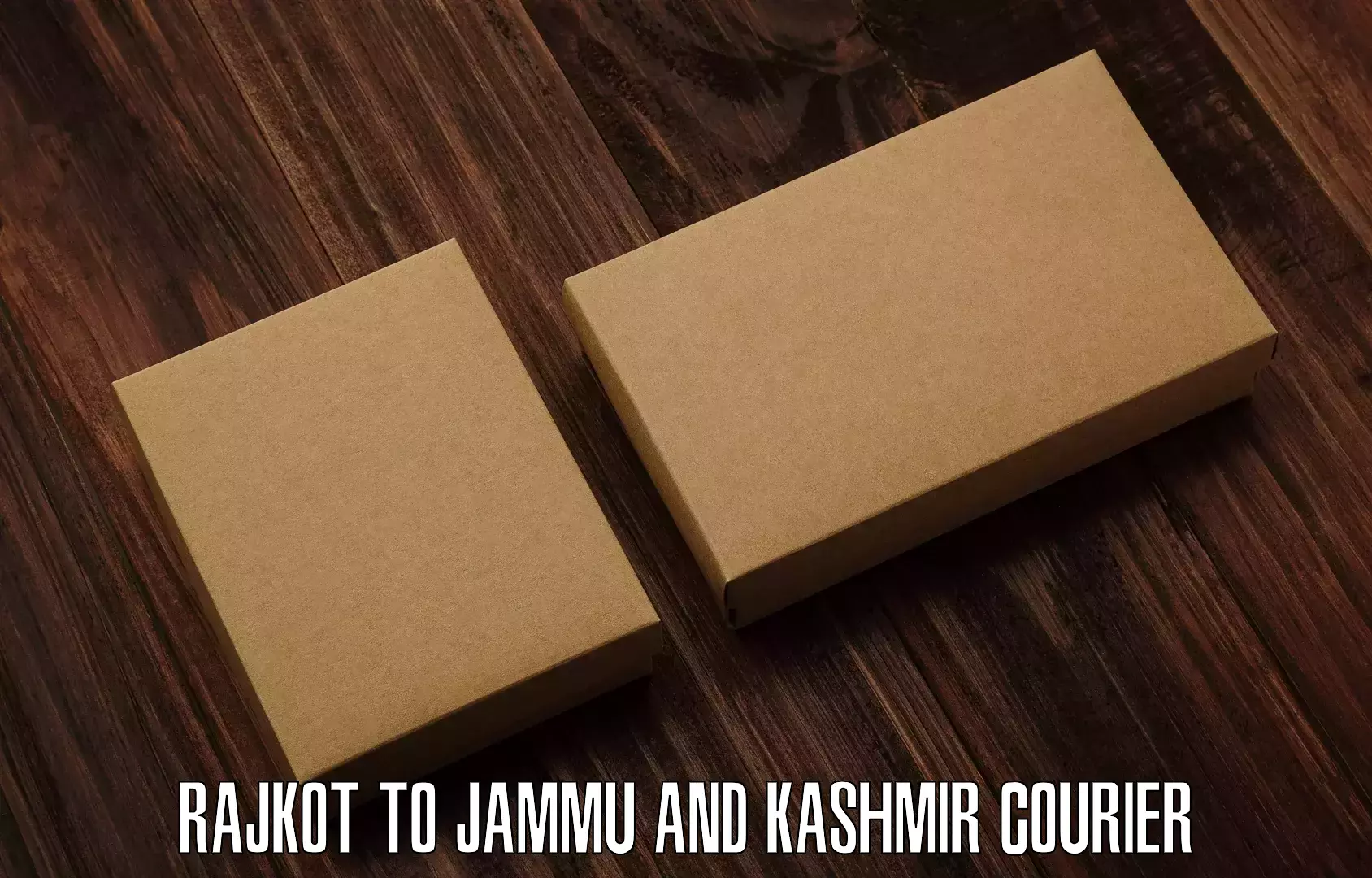 24-hour courier service Rajkot to Jammu and Kashmir