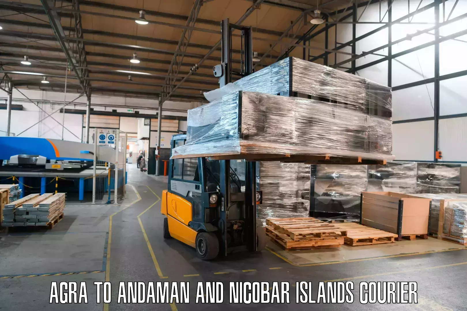 On-demand shipping options Agra to North And Middle Andaman