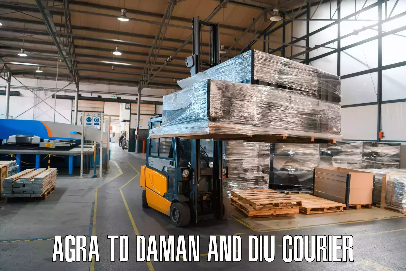 Multi-city courier Agra to Daman and Diu