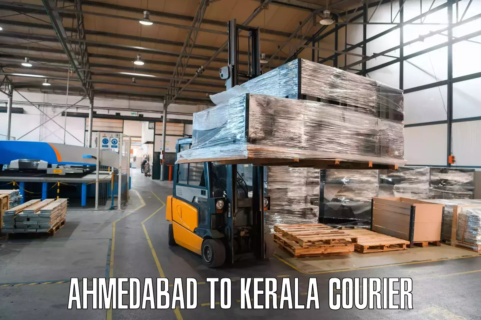 Express mail service Ahmedabad to Kunnamkulam