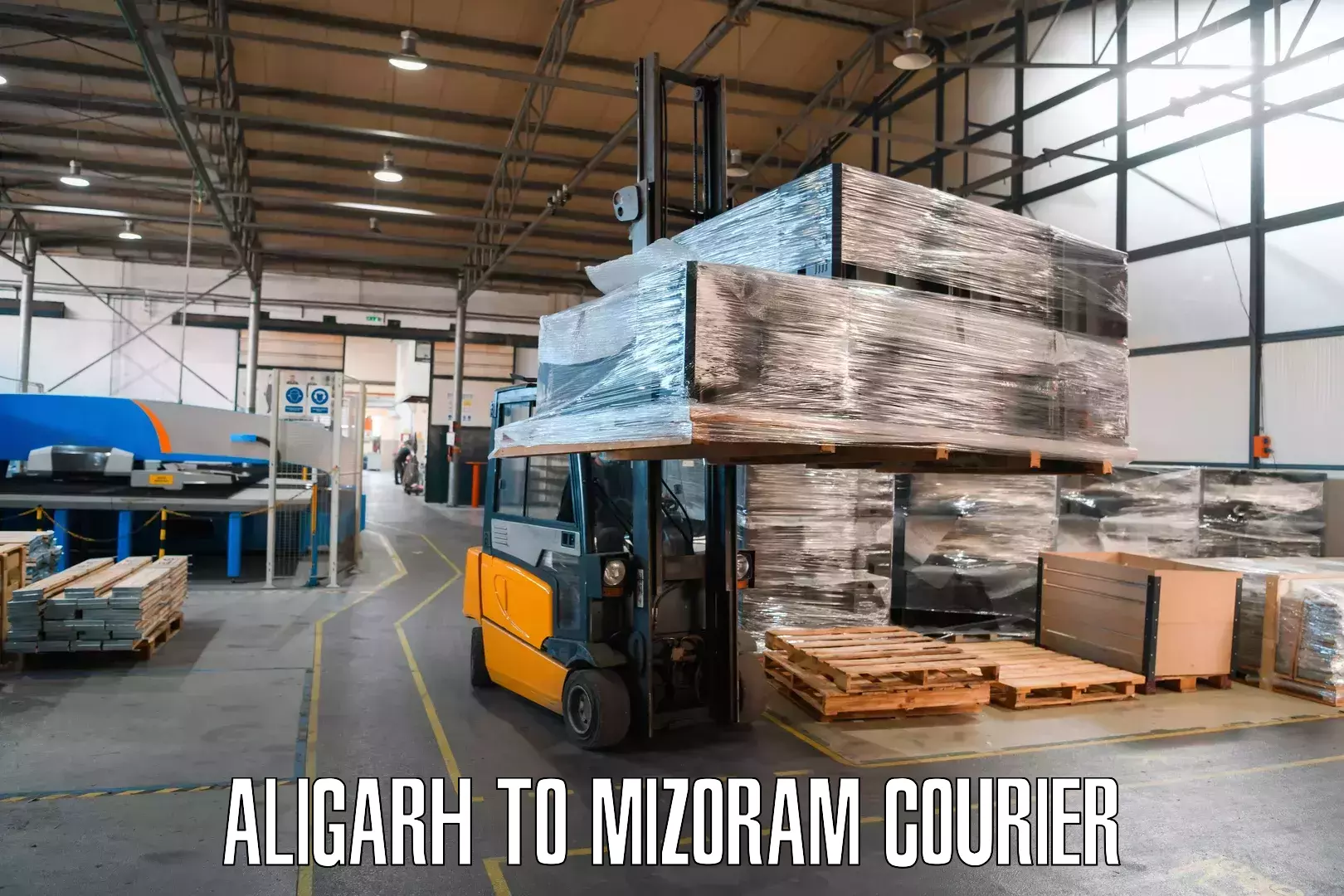 Domestic courier Aligarh to Champhai