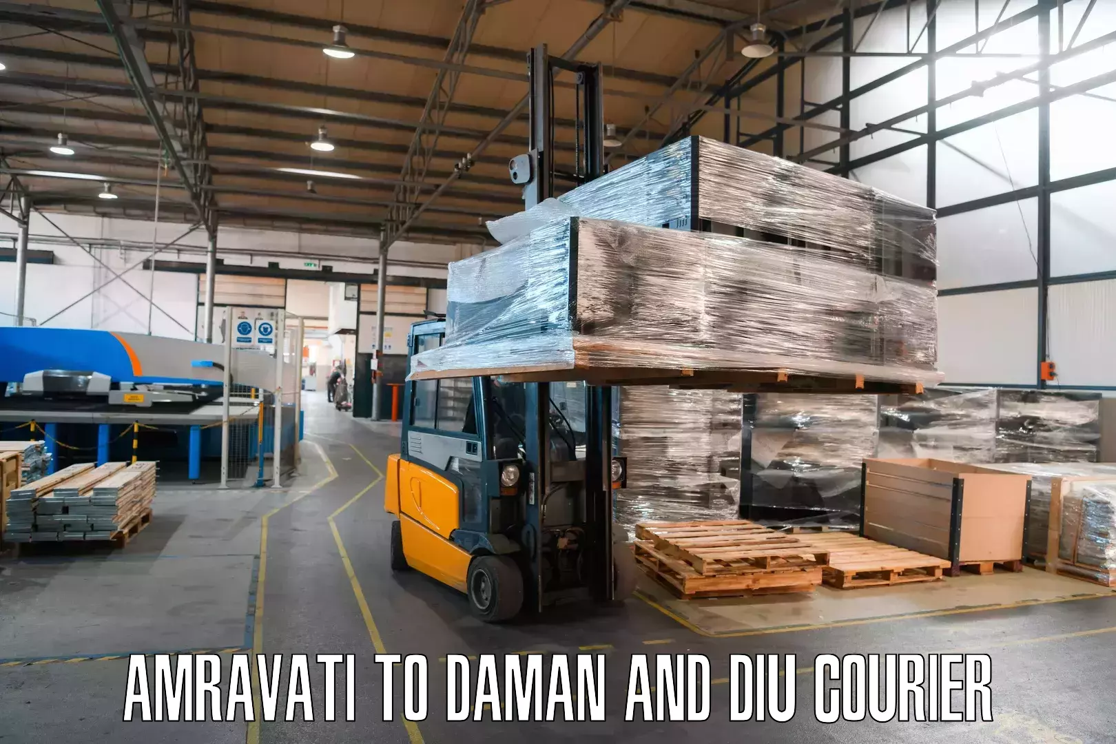 Express mail solutions Amravati to Daman