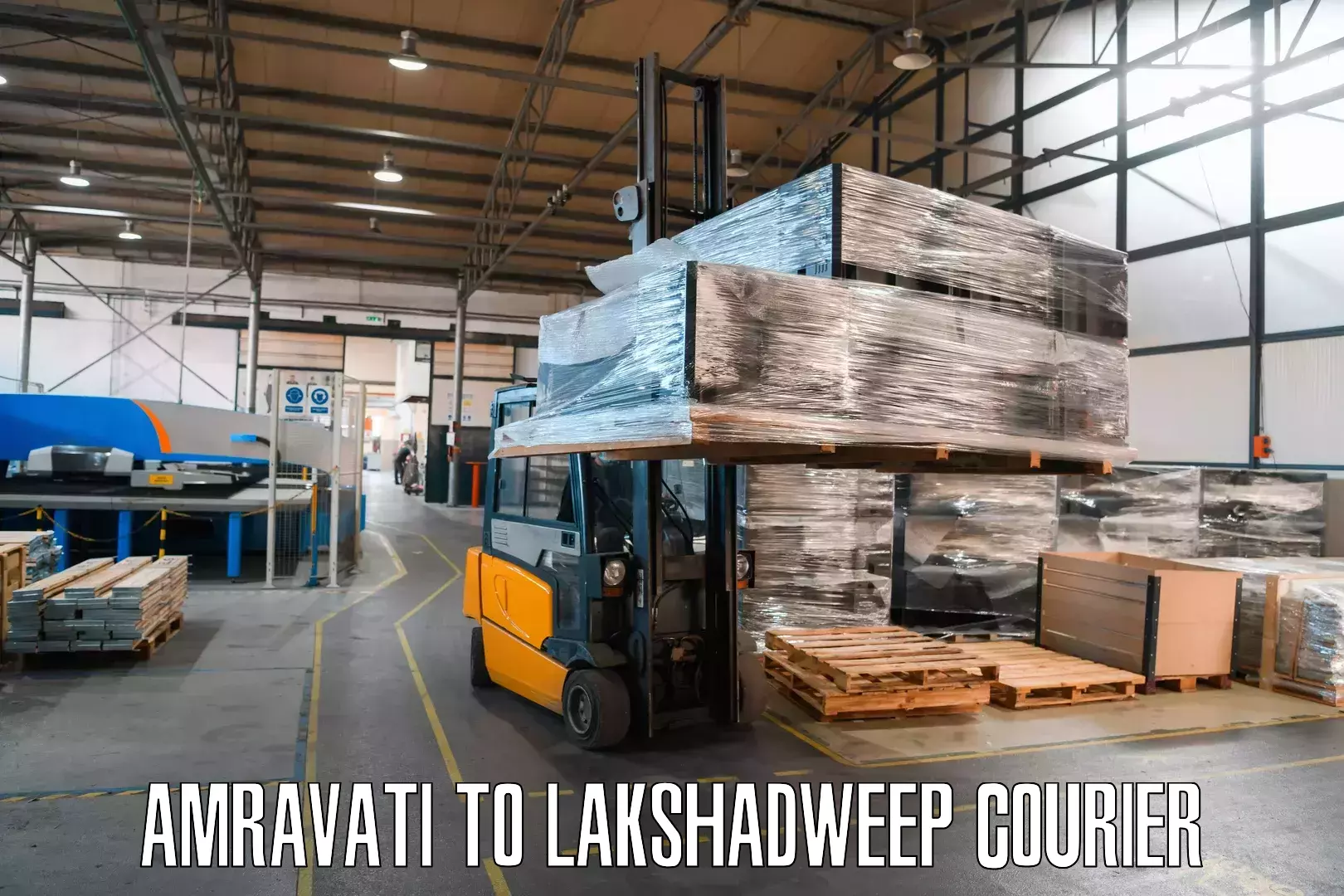 Domestic courier Amravati to Lakshadweep